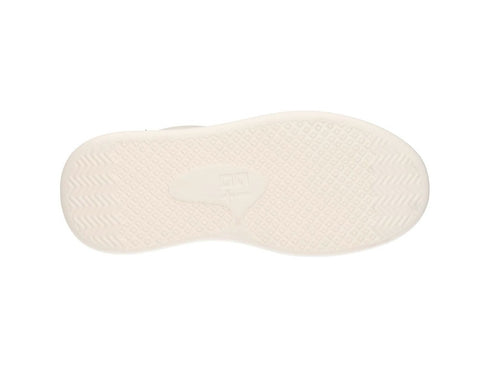 GIO+ Sneakers Donna PIA424 Pelle Panna con Gioielli e Dettagli Tweed