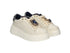 GIO+ Sneakers Donna PIA424 Pelle Panna con Gioielli e Dettagli Tweed