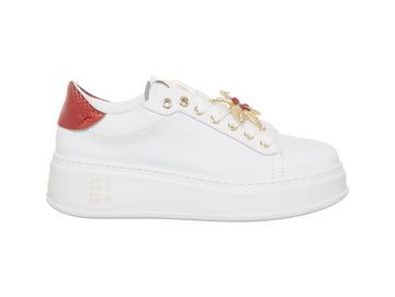 Gio+ PIA300A Sneakers Gioiello Stella in Pelle Made in Italy Bianca PIA252A