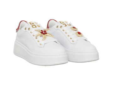 Gio+ PIA300A Sneakers Jeanne Gioiello Star in Leather Made in Italy