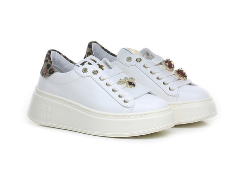 Gio+ Sneakers PIA270 Made in Italy Jewel Bee Leather Upper