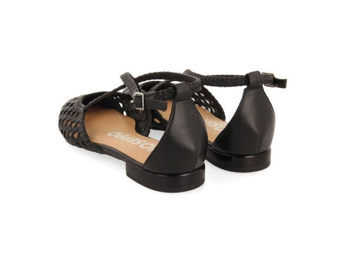 Gioseppo Leskovic Shoes Low Heel Braided Leather Upper