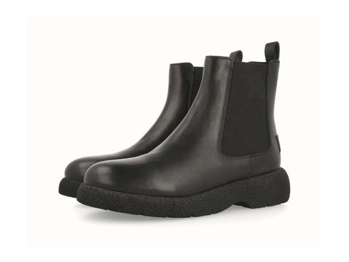 Gioseppo Stivaletti Chelsea Donna in Pelle Nera Sostenibile