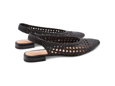 Gioseppo Ballerine Slingback Guatavita in Pelle Intrecciata