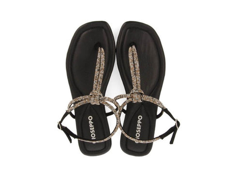 Gioseppo Sandals Burnt Flip Flops Microstrass Low Heel