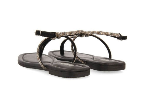 Gioseppo Sandals Burnt Flip Flops Microstrass Low Heel