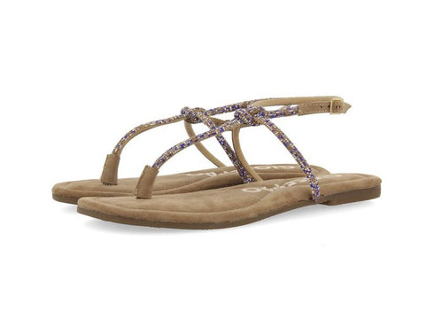 Gioseppo Seffner Sandals Low Flip Flops Microrhinestone Suede