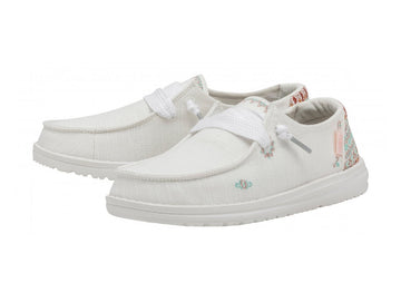 Hey Dude Women's Summer Wendy Flora in chambray fabric