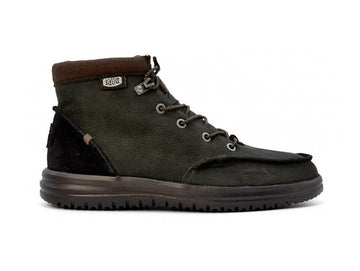 Hey Dude Bradley Uomo Scarponcini Lacci Invernali Pelle Nera 40189-001