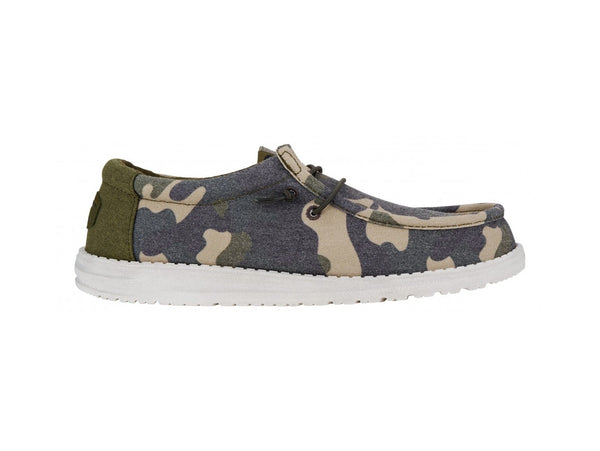 Hey Dude Wally Washed Scarpe Uomo Estive Tessuto Camouflage 40694-960