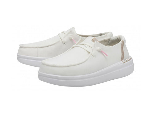 Hey Dude Women's Summer Shoes Wendy Rise Spark White
