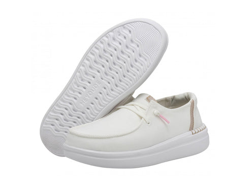 Hey Dude Women's Summer Shoes Wendy Rise Spark White
