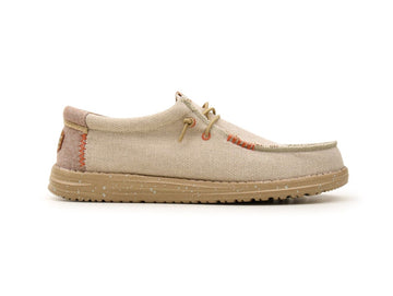 Hey Dude Scarpe Uomo Wally Coastline Jute Estive Tessuto Beige 40952-040