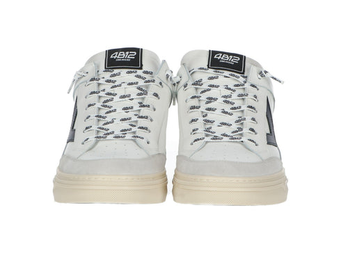 4B12 Kyle Shoes Made in Italy Men's Maxi Logo Leather Upper