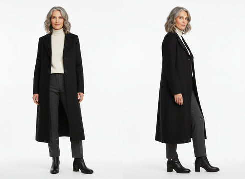 Look elegante con stivaletti Melluso pelle nera tacco blocco