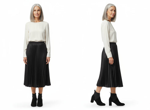 Look occasione speciale con stivaletti Melluso neri elastico incrociato