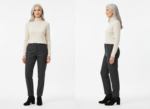 Look ufficio con stivaletti Melluso neri elastico incrociato