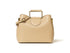 Borsa a Mano Strutturata con Tracolla in Pelle Beige BOR565-250722