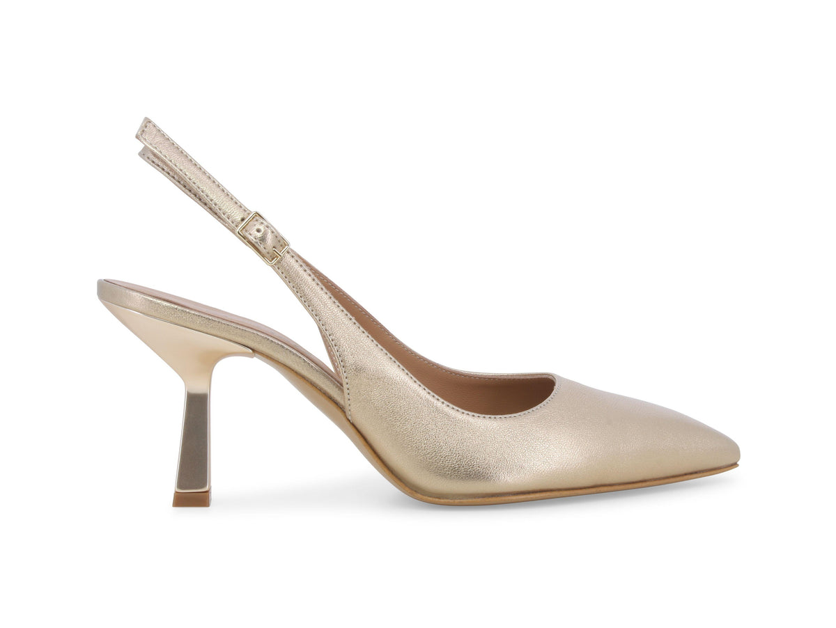Melluso Slingback Oro Made in Italy Scarpe Eleganti Cerimonia