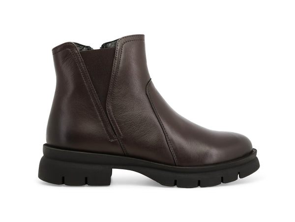 Melluso Stivaletto Casual Marrone in Pelle con Zip e Carrarmato 034345Z-251765