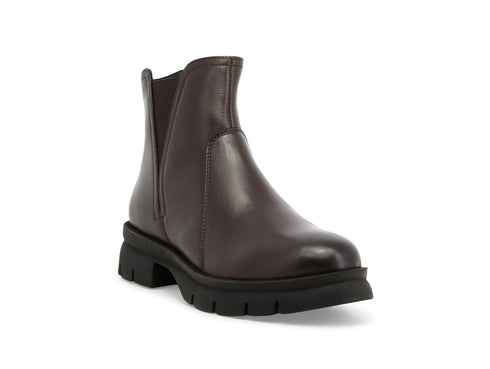 Melluso Stivaletto Casual Marrone in Pelle con Zip e Carrarmato