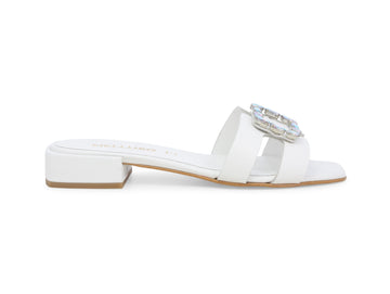 Melluso Ciabatta Donna Elegante con Fibbia Gioiello Cristalli