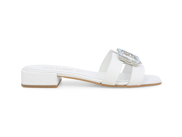 Melluso Ciabatta Donna Elegante con Fibbia Gioiello Cristalli