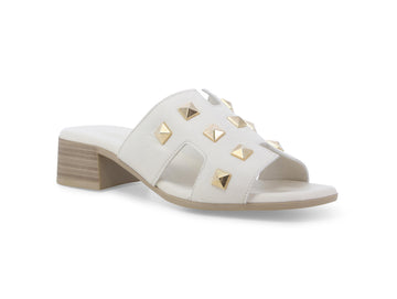 Melluso Ciabatte Donna con Borchie Oro Tomaia Pelle