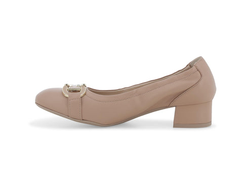 Melluso Décolleté Pelle Beige - Dettaglio laterale N412Q-257206