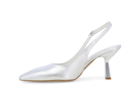 Melluso Décolleté Pelle Argento - Dettaglio laterale D192Q-255983