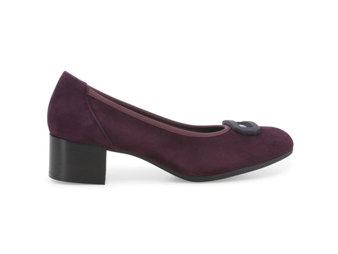 Melluso Décolleté Made in Italy Tacco Medio Tomaia Camoscio Bordeaux X5318W-244677