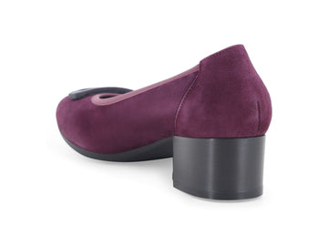 Melluso Décolleté Camoscio Bordeaux - Dettaglio tacco X5318Q-264938
