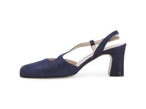 Dettaglio Melluso Décolleté Camoscio Blu - X517Q-257153