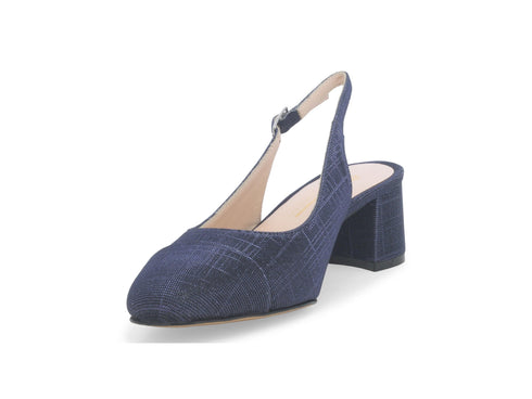 Melluso Décolleté Tessuto Blu - Dettaglio punta E1301Q-257399