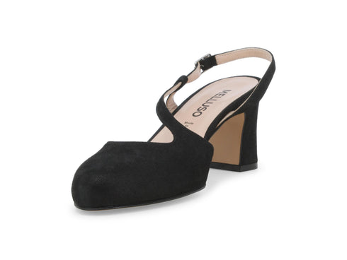 Melluso DƩcolletƩ Camoscio Nero - Dettaglio punta X517Q-257326