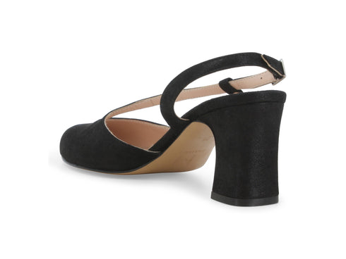 Melluso DƩcolletƩ Camoscio Nero - Dettaglio tacco X517Q-257326