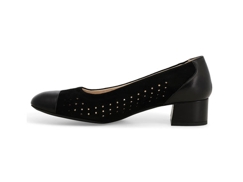 Melluso Décolleté Pelle Nero - Dettaglio laterale N411Q-257116