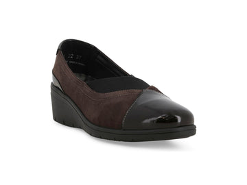 Calzature Melluso Donna comode: décolleté in pelle marrone K91616Q-264294