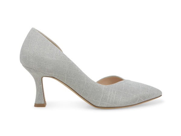 Melluso Décolleté Asimmetrico Elegante Cerimonia in Tessuto Argento E1630W-233518