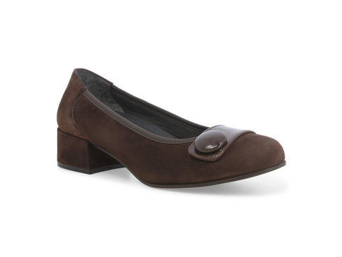 Melluso Décolleté Elegante Tacco Basso Tomaia Camoscio