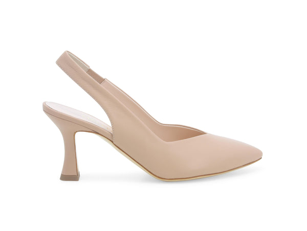 Melluso Décolleté Slingback Scollatura V Tomaia in Pelle Beige D168W-234353