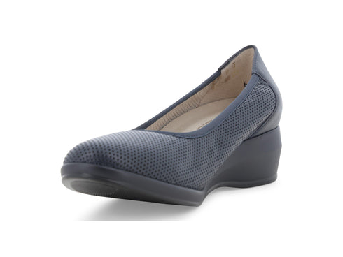 Melluso Décolleté Pelle Blu - Dettaglio punta R30611Q-260667