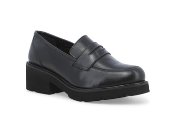 Melluso Women's Loafers with Tread Sole and Leather Upper