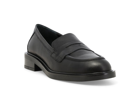Melluso Women's Black Leather Low Heel Loafer