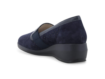 Melluso Mocassino Camoscio Blu - Dettaglio tacco R30618Q-260668