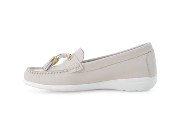 Melluso Mocassino Pelle Beige - Dettaglio laterale 01087Q-257736
