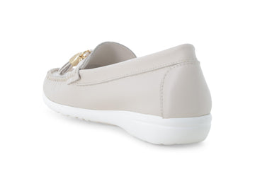 Melluso Mocassino Pelle Beige - Dettaglio tacco 01087Q-257736