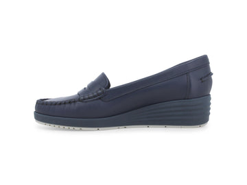 Melluso Mocassino Pelle Blu - Dettaglio laterale 01028Q-257952