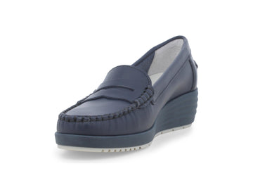 Melluso Mocassino Pelle Blu - Dettaglio punta 01028Q-257952
