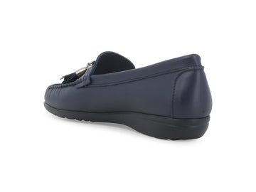 Melluso Mocassino Pelle Blu - Dettaglio tacco 01087Q-257735